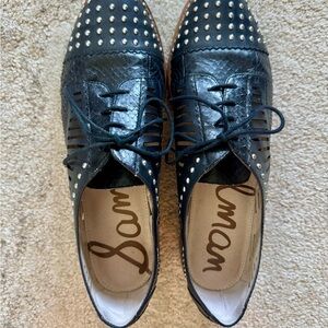Sam Edelman Black Oxfords with Stud Details